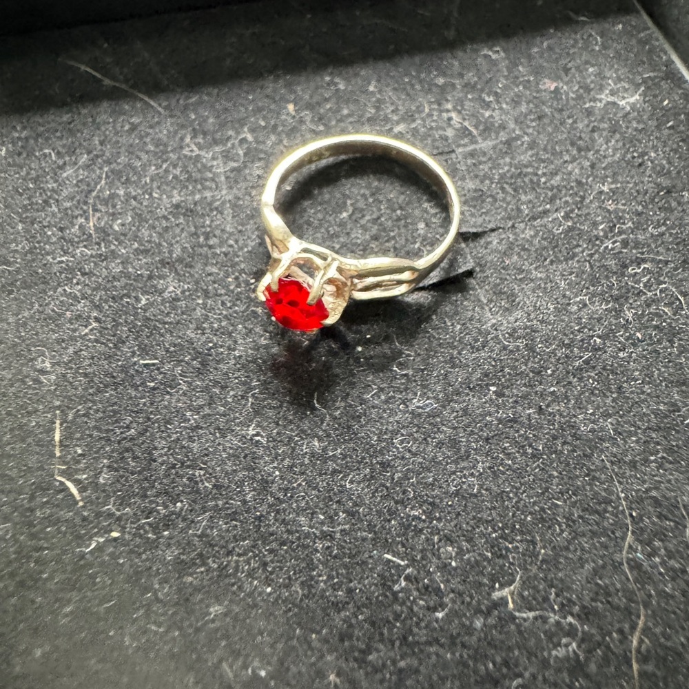 Sterling Silver Ruby Ring - image 3